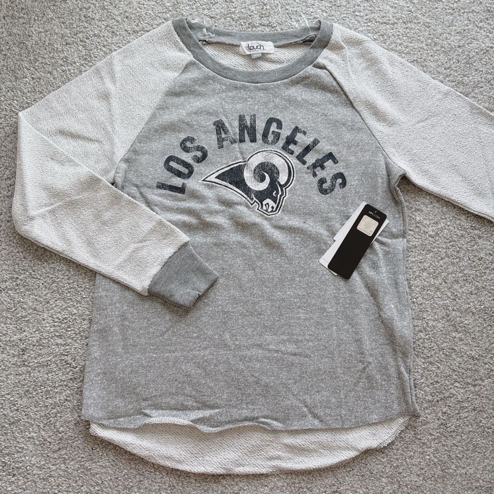 NFL Los Angeles Rams Women’s French Terry Raglan Long Sleeve Sweatshirt